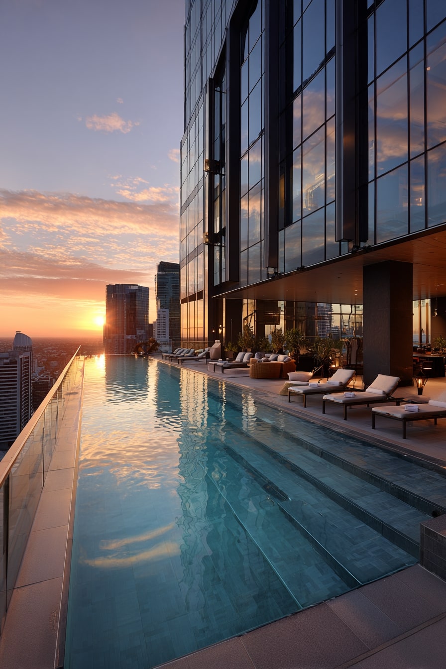 Raised Plunge Pool with Wooden Deck