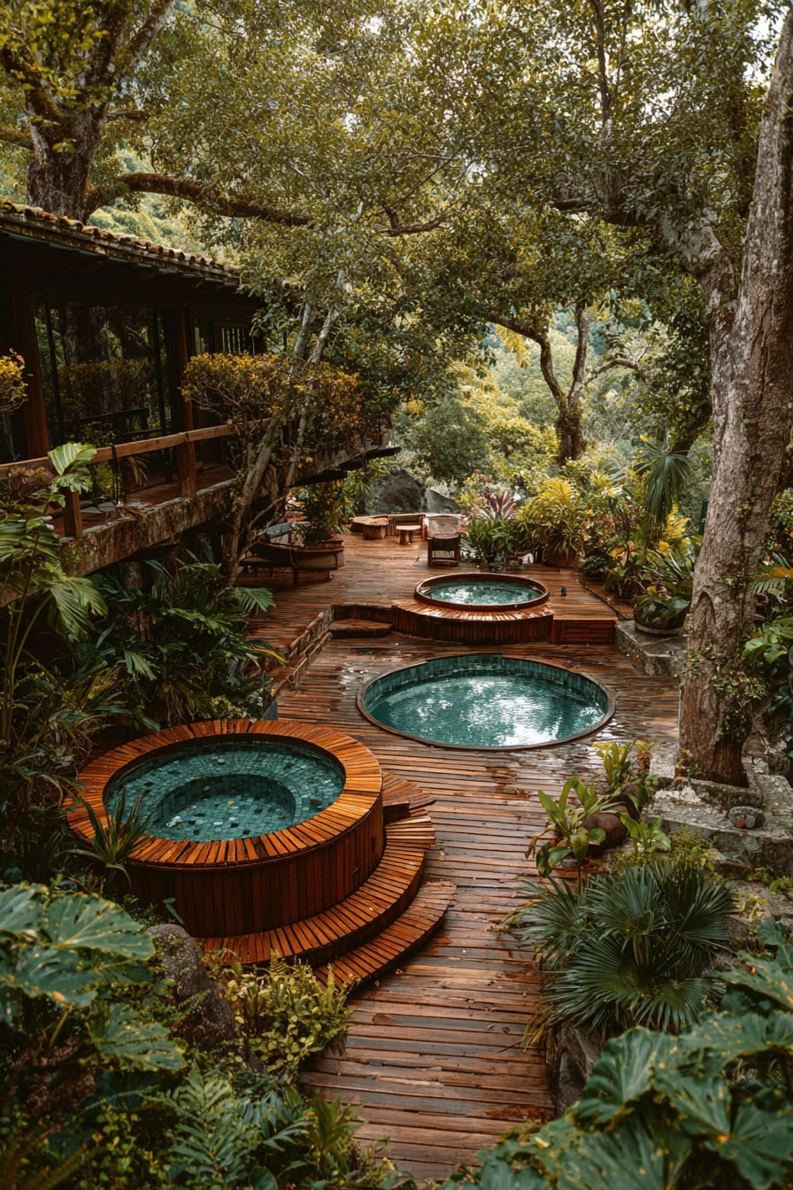 Rustic Retreat Wooden Deck with Natural Accents