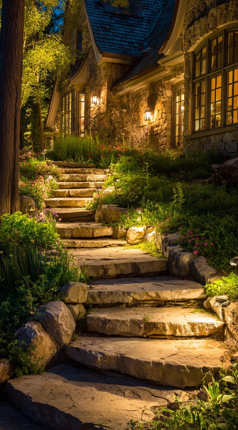 Solar-Powered Step Lights