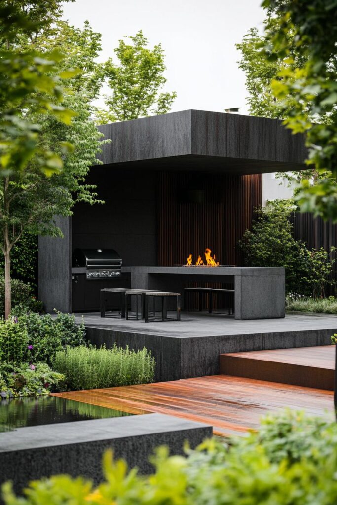 Tiny Concrete Cube Kitchen