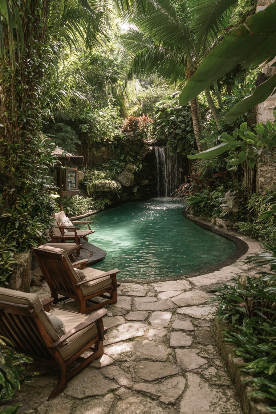 Tropical Oasis Semi Inground Pool