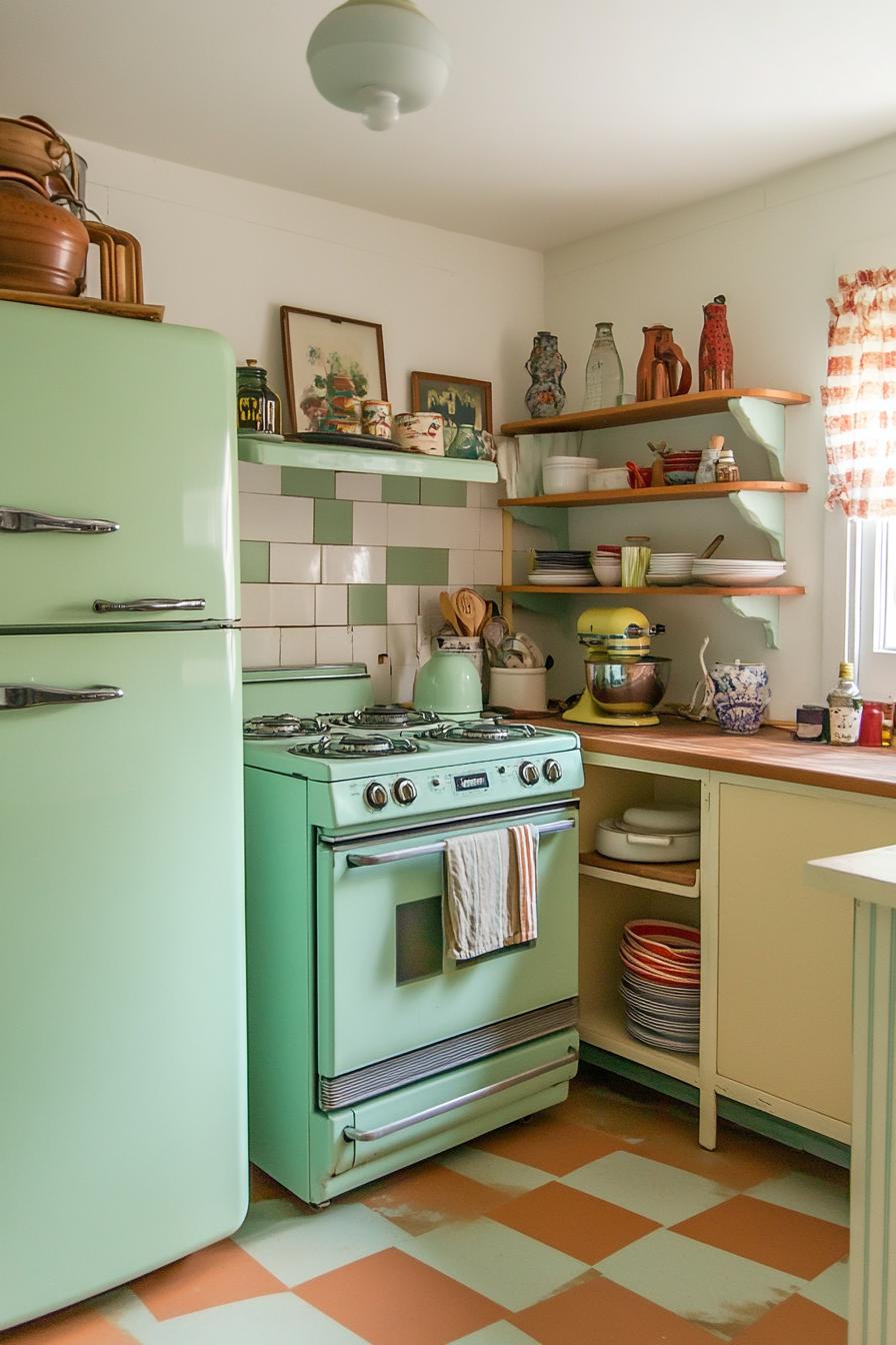 Vintage Sage Green Appliances