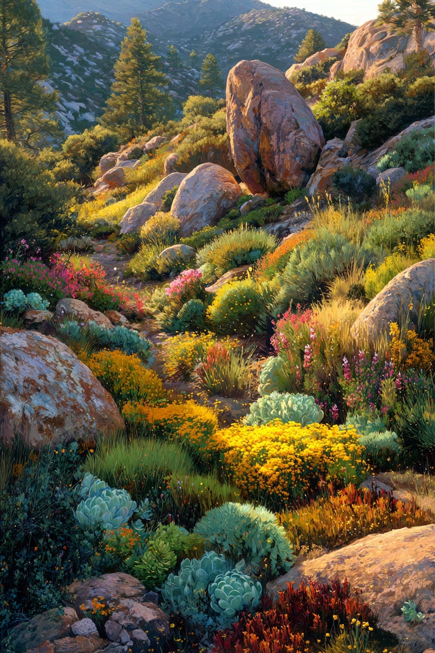 Succulent-Rich Meadow Gardens