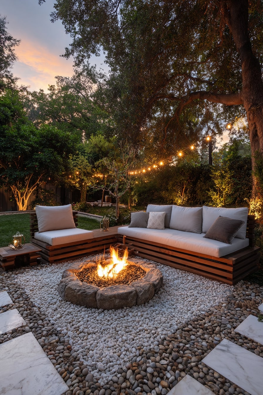 Floating Fire Pit with Outdoor Seating