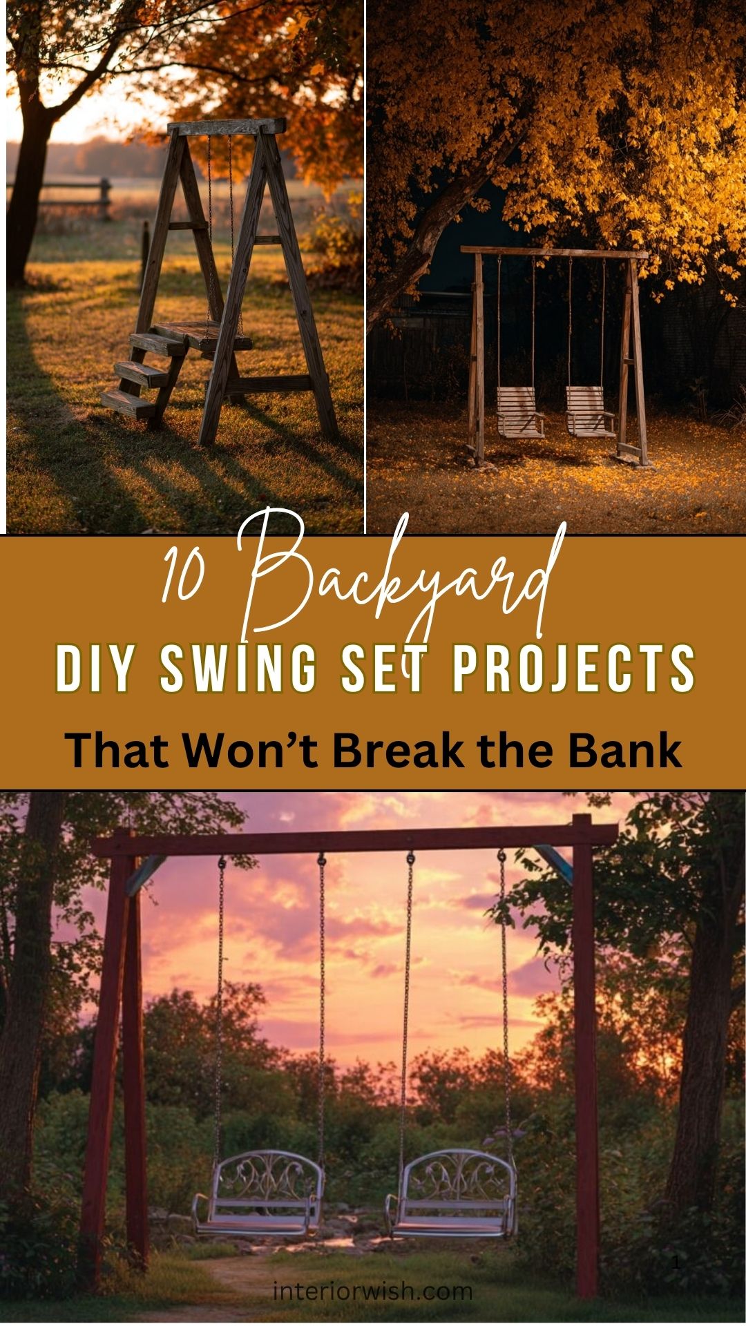 10 Backyard DIY Swing Set Projects That Won’t Break the Bank