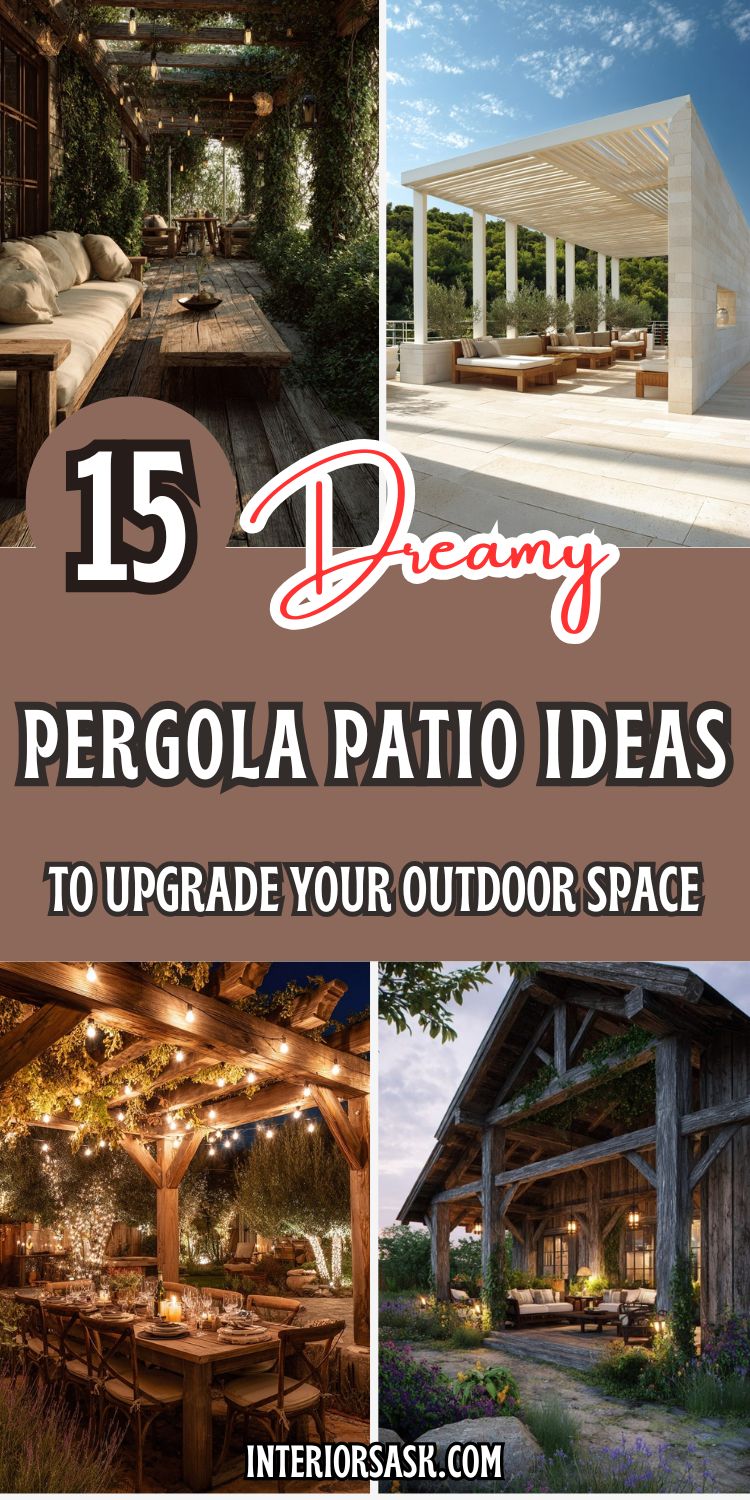 15 Dreamy Pergola Patio Ideas to Upgrade Your Outdoor Space