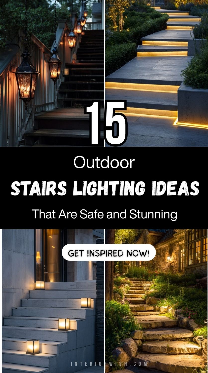 15 Lighting Ideas for Outdoor Stairs That Are Safe and Stunning