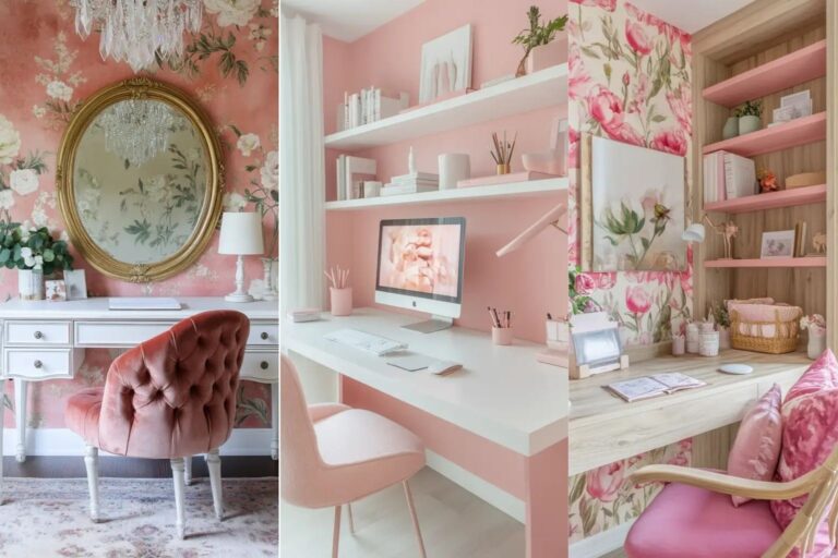 18 Pink Home Office Ideas