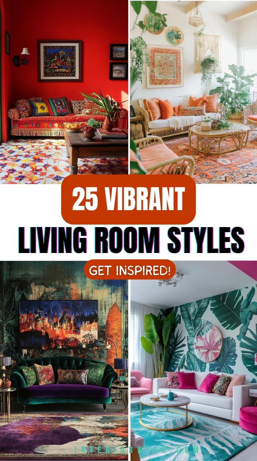 25 Vibrant Living Room Styles That Will Make Your Friends Jealous