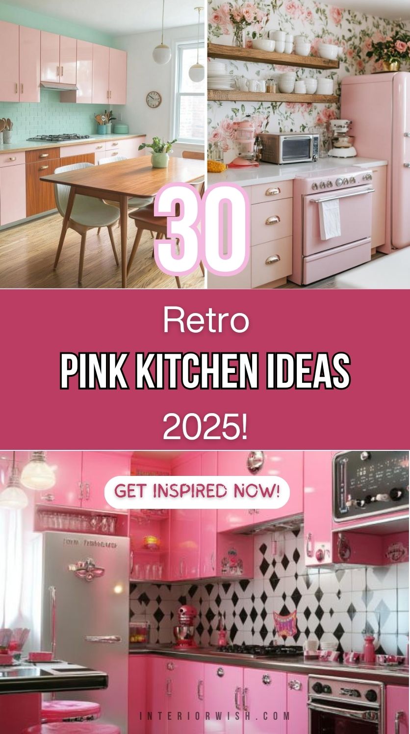 30 Retro Pink Kitchen Ideas
