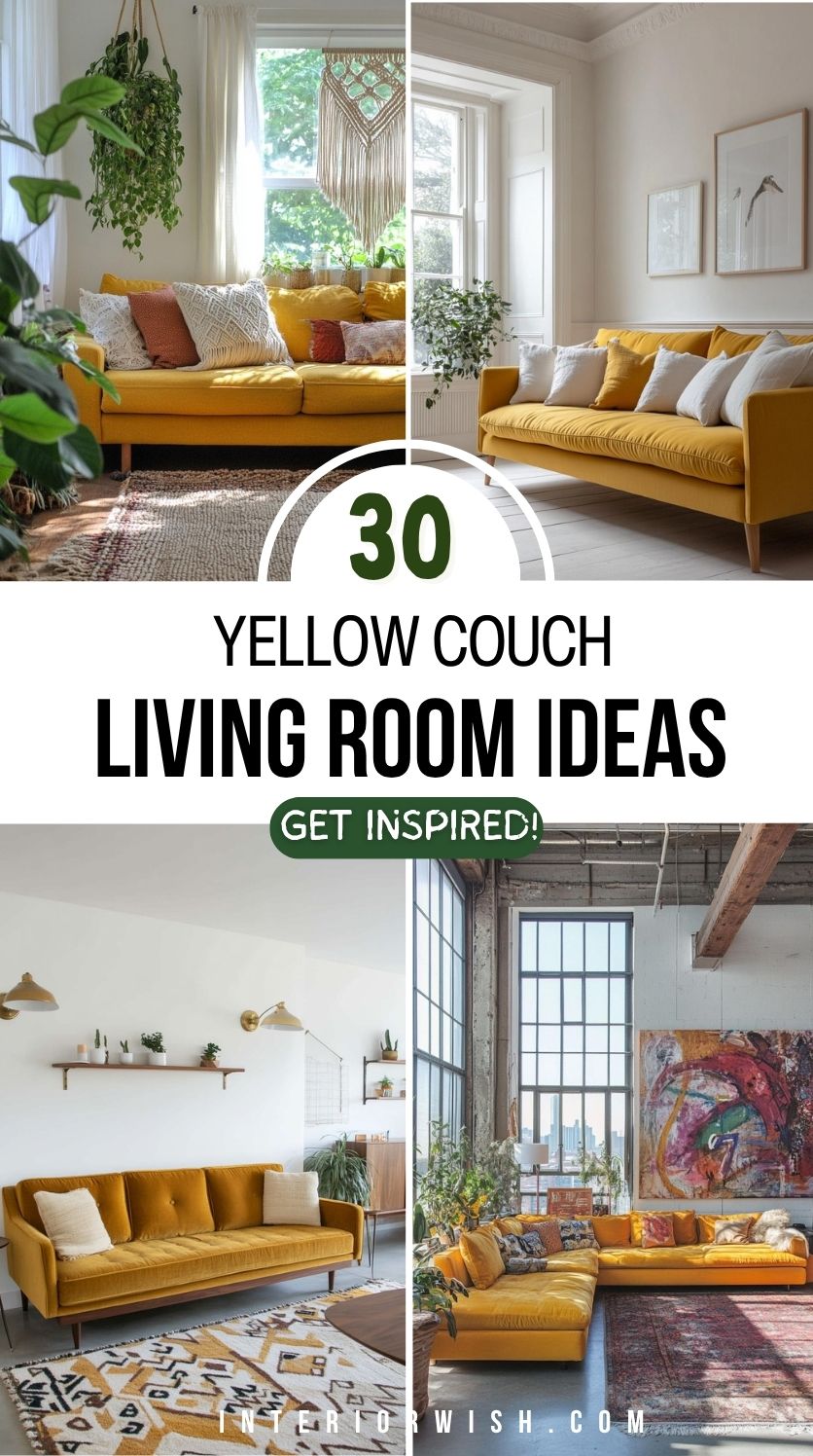 30 Yellow Couch Living Room Ideas