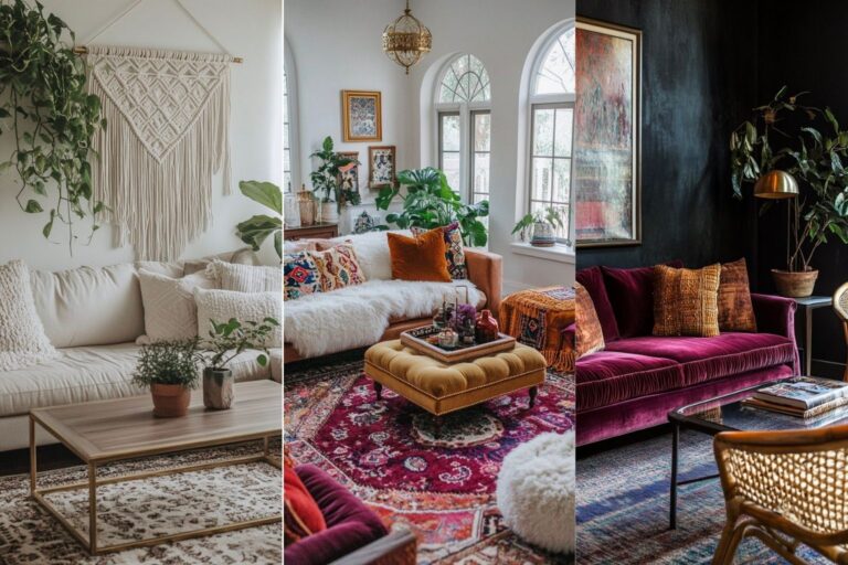 Boho Glam Living Room Designs