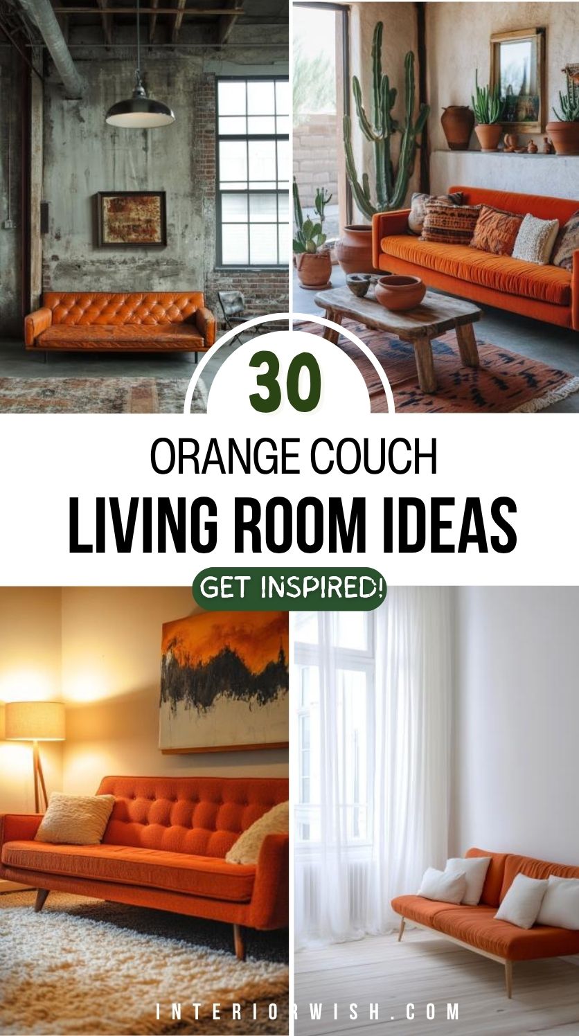 Orange Couch Living Room Ideas