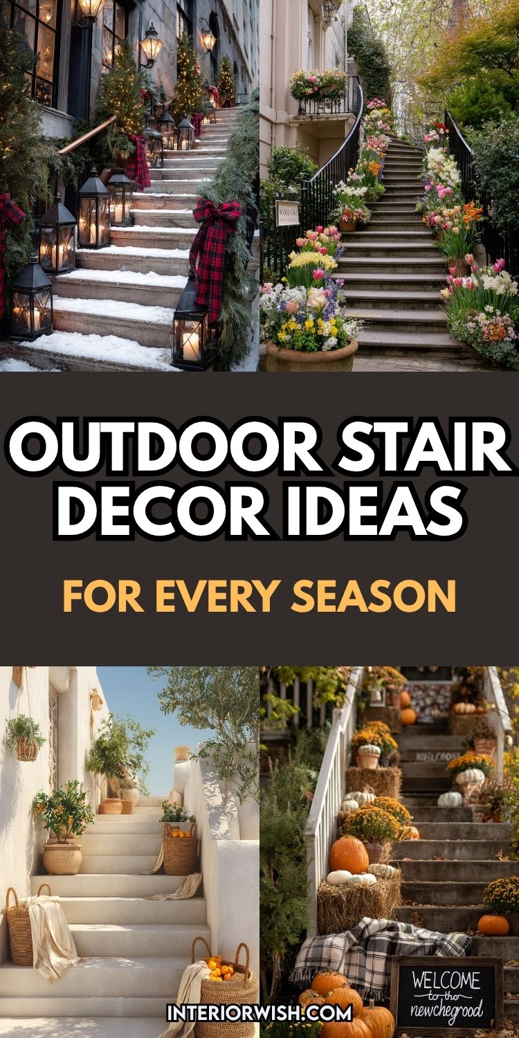 Outdoor Stair Decor Ideas for Every Season (Spring to Winter)