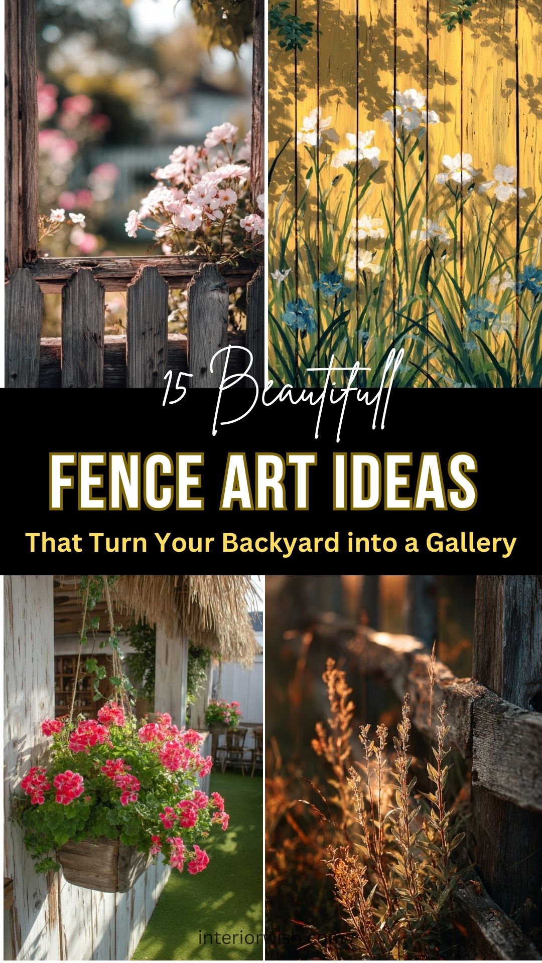 15 Fence Art Ideas That Turn Your Backyard into a Gallery
