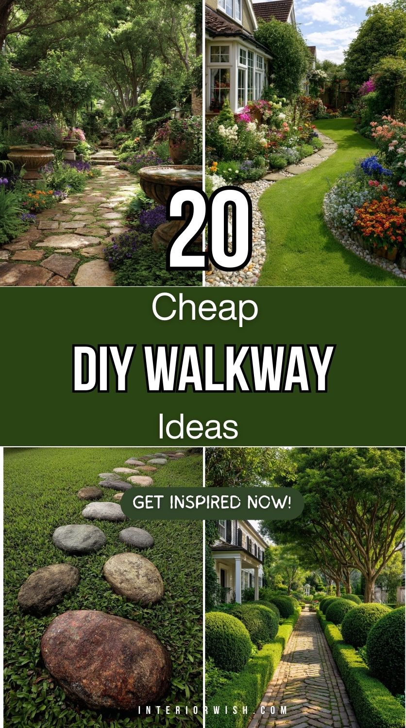 20 Cheap DIY Walkway Ideas