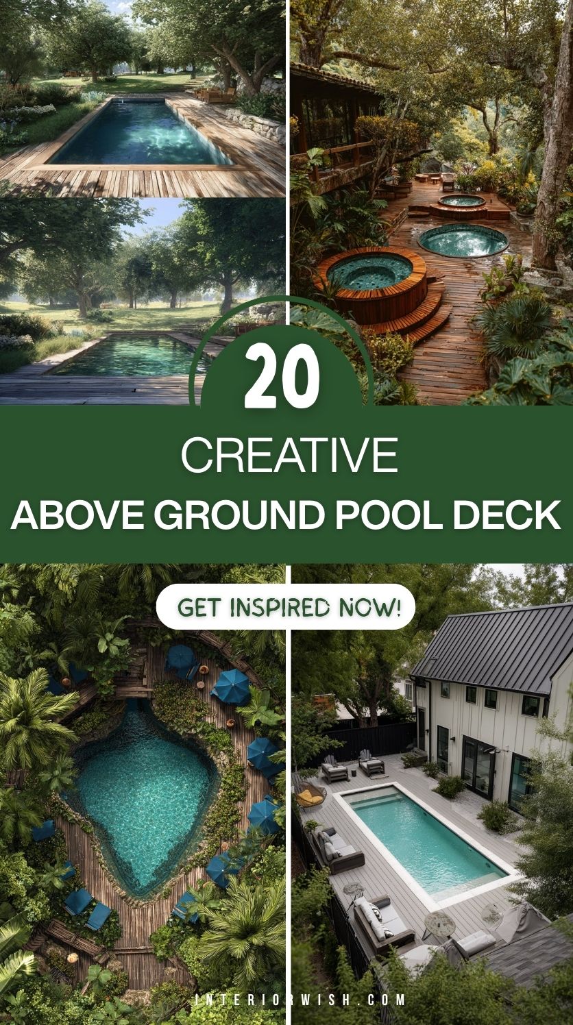 20 Creative Above Ground Pool Deck Ideas
