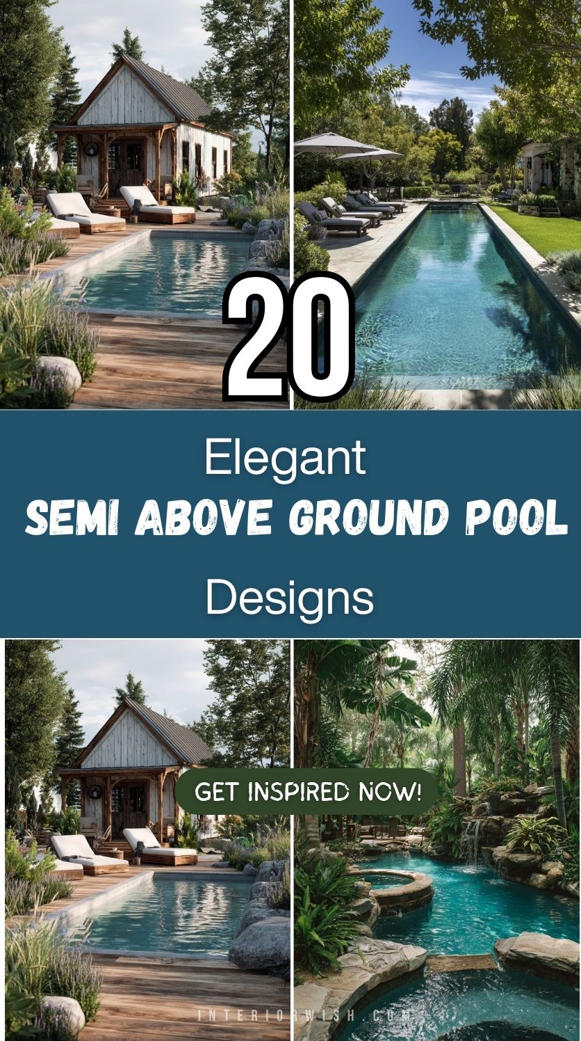 20 Elegant Semi Above Ground Pool Designs
