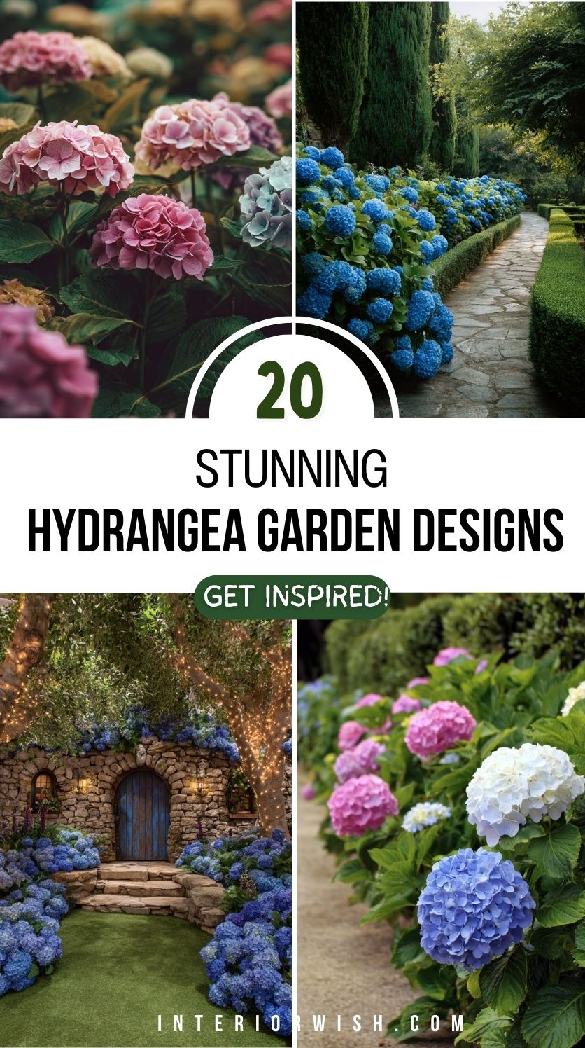 20 Stunning Hydrangea Garden Designs

